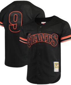 Men's San Francisco Giants Matt Williams Mitchell & Ness Black Cooperstown Collection Mesh Batting Practice Button-Up Jersey