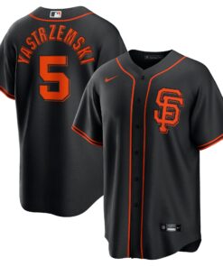 Men's San Francisco Giants Mike Yastrzemski Black Alternate Player Name Jersey