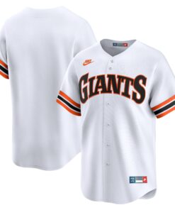 Men's San Francisco Giants White Throwback Cooperstown Collection Limited Jersey