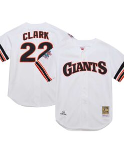 Men's San Francisco Giants Will Clark Mitchell & Ness White Cooperstown Collection 1989 Jersey