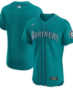 Men's Seattle Mariners Aqua Alternate Vapor Premier Elite Patch Jersey