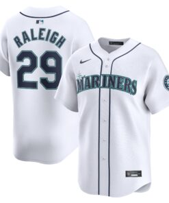 Men's Seattle Mariners Cal Raleigh White Home Limited Player Jersey