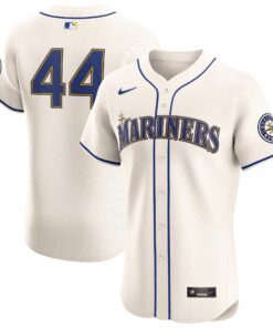 Men's Seattle Mariners Julio RodrÃ­guez Cream Alternate Elite Player Jersey