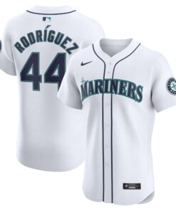 Men's Seattle Mariners Julio RodrÃ­guez White Home Elite Player Jersey