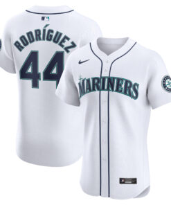 Men's Seattle Mariners Julio RodrÃ­guez White Home Elite Player Jersey