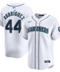 Men's Seattle Mariners Julio RodrÃ­guez White Home Limited Player Jersey