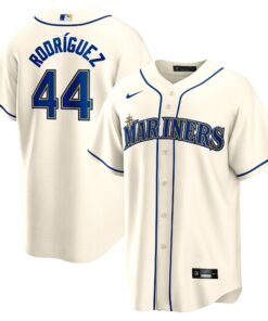 Men's Seattle Mariners Julio Rodriguez Cream Official Player Jersey