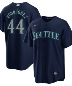 Men's Seattle Mariners Julio Rodriguez Navy Official Player Jersey