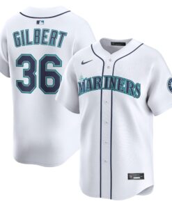 Men's Seattle Mariners Logan Gilbert White Alternate Limited Player Jersey