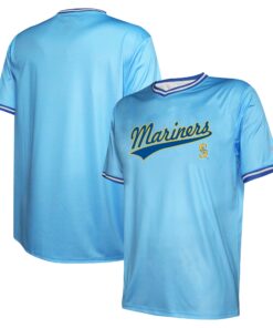 Men's Seattle Mariners Stitches Light Blue Cooperstown Collection Team Jersey
