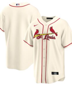 Men's St. Louis Cardinals Cream Alternate Team Jersey
