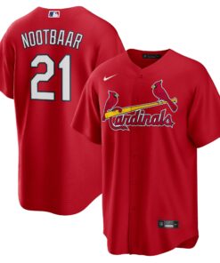 Men's St. Louis Cardinals Lars Nootbaar Red Big & Tall Alternate Player Jersey