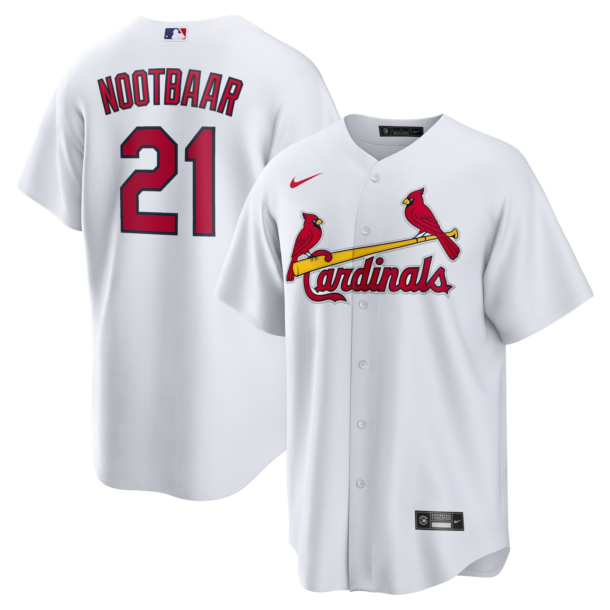 Men's St. Louis Cardinals Lars Nootbaar White Home Jersey