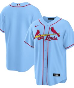 Men's St. Louis Cardinals Light Blue Alternate Team Jersey
