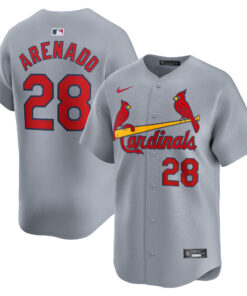 Men's St. Louis Cardinals Nolan Arenado Gray Away Limited Player Jersey
