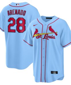Men's St. Louis Cardinals Nolan Arenado Light Blue Alternate Official Player Jersey
