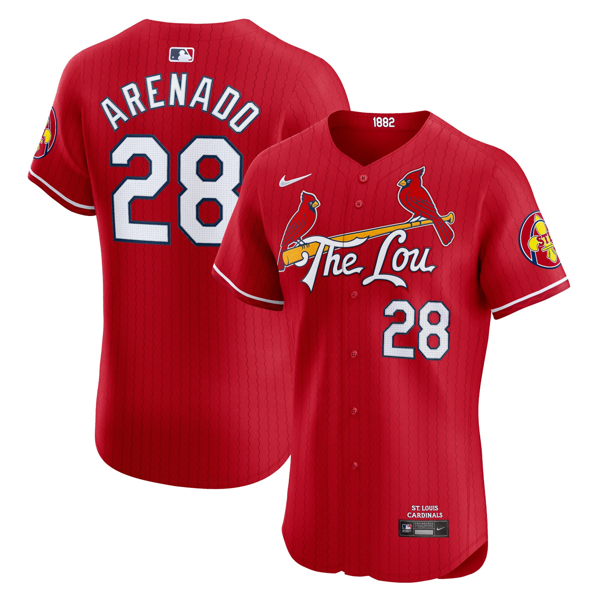 Men's St. Louis Cardinals Nolan Arenado Red 2024 City Connect Elite Player Jersey
