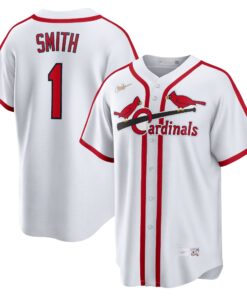 Men's St. Louis Cardinals Ozzie Smith White Home Cooperstown Collection Player Jersey