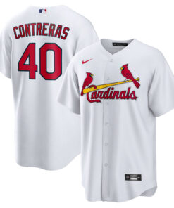 Men's St. Louis Cardinals Willson Contreras White Home Official Player Jersey