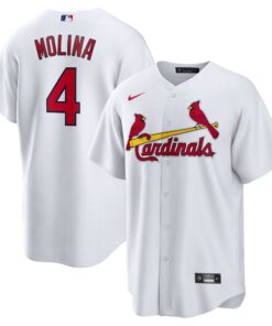 Men's St. Louis Cardinals Yadier Molina White Home Retired Player Jersey