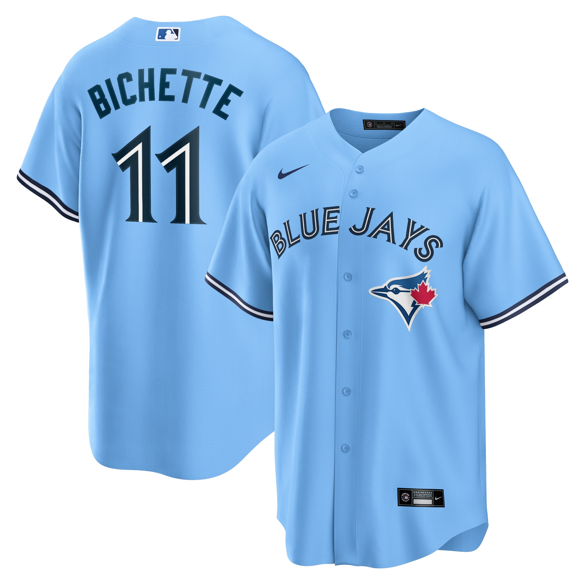Men's Toronto Blue Jays Bo Bichette Powder Blue Alternate Player Name Jersey