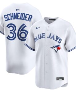 Men's Toronto Blue Jays Davis Schneider White Home Limited Player Jersey