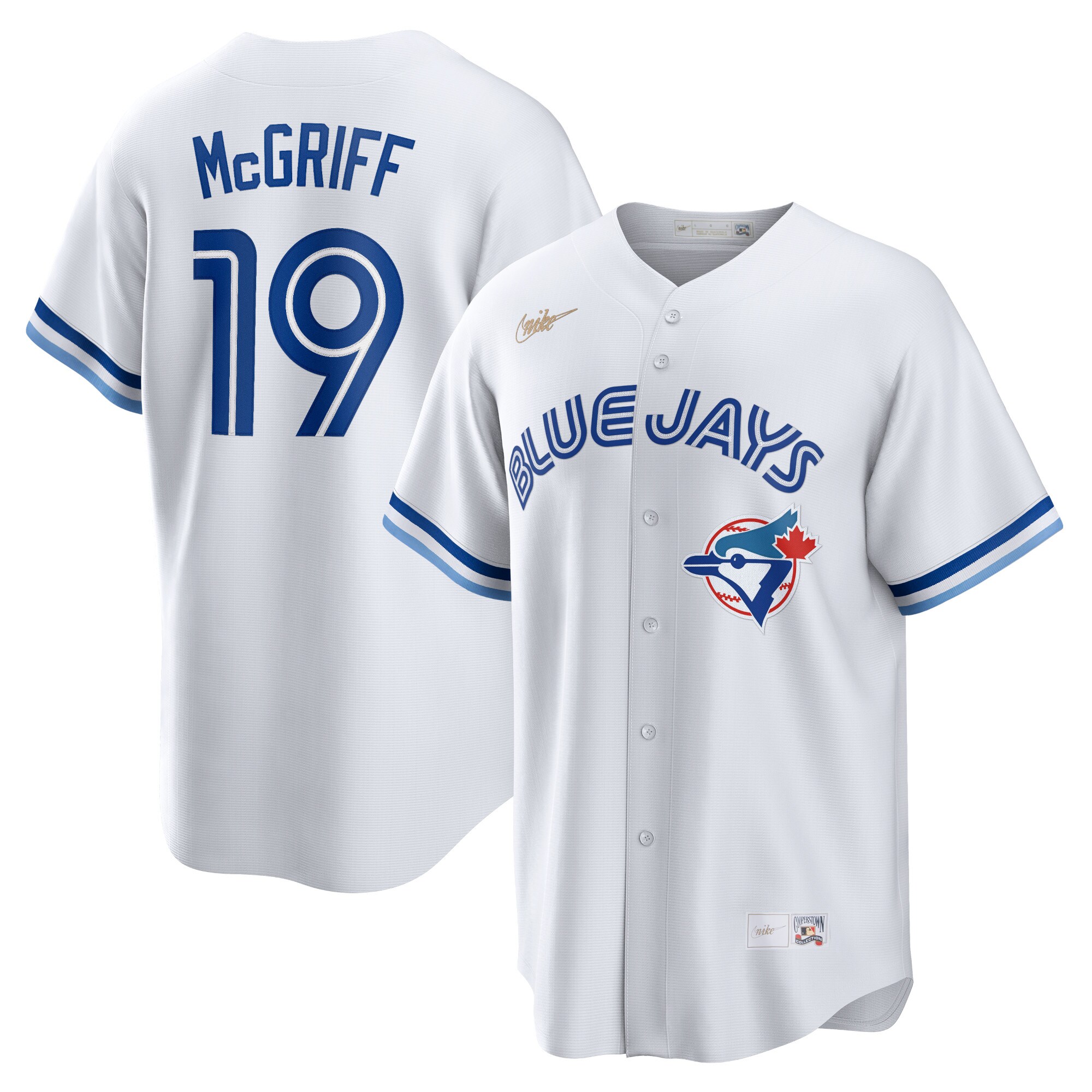 Men's Toronto Blue Jays Fred McGriff White Cooperstown Collection 2023 Hall of Fame Inline Jersey