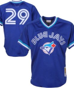 Men's Toronto Blue Jays Joe Carter Mitchell & Ness Royal 1993 Cooperstown Collection Mesh Batting Practice Jersey