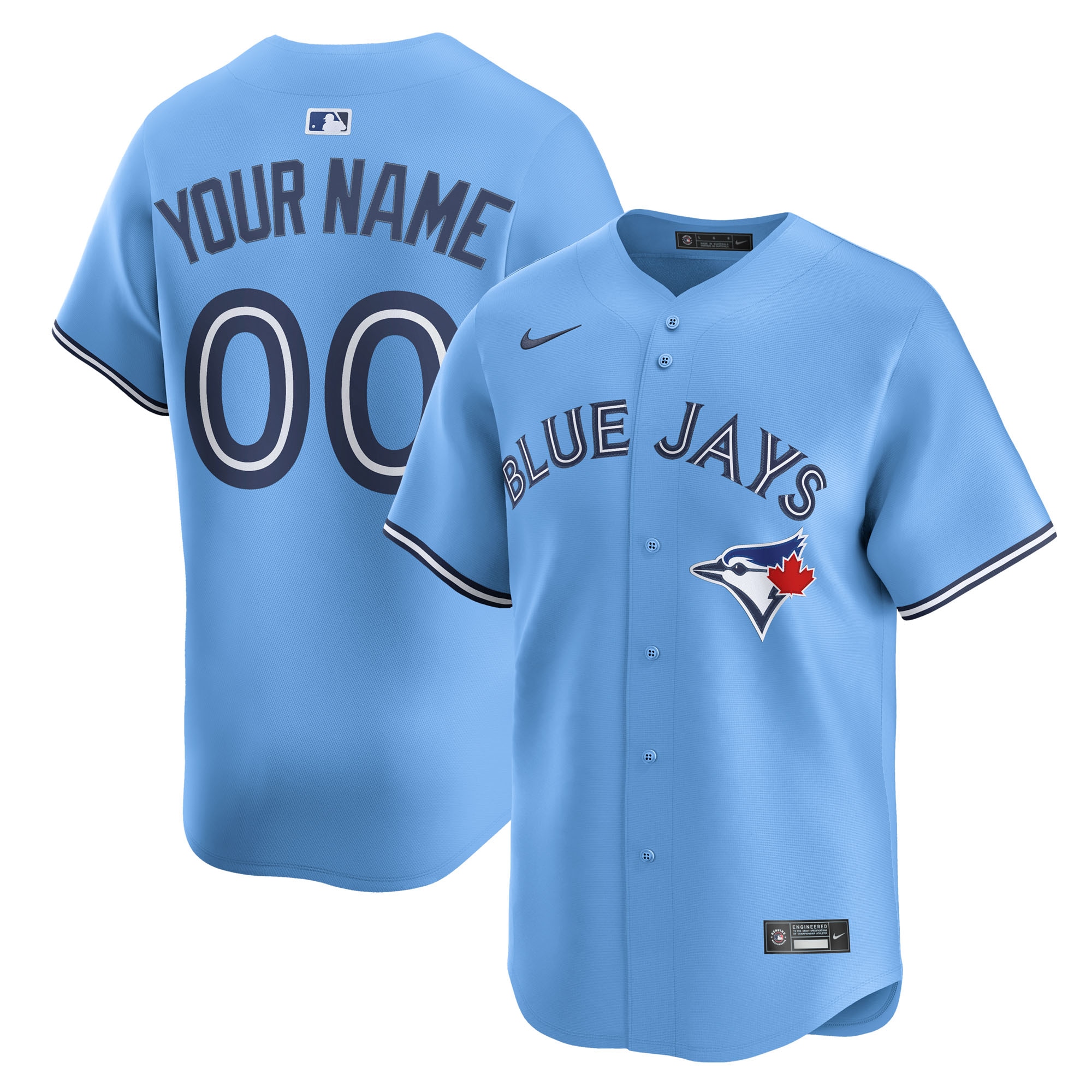 Men's Toronto Blue Jays Light Blue Alternate Limited Custom Jersey