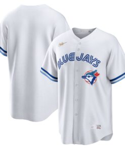 Men's Toronto Blue Jays White Home Cooperstown Collection Team Jersey