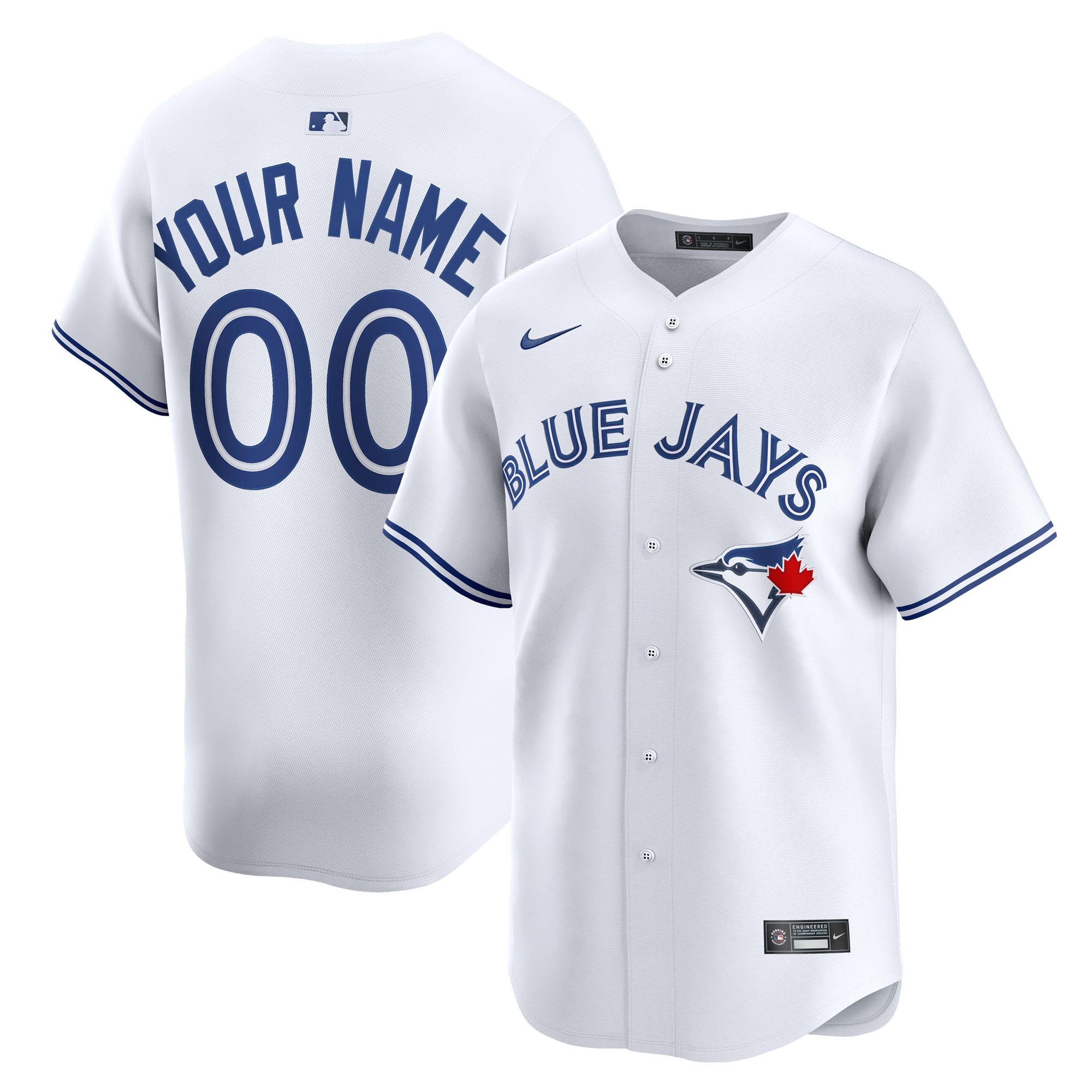 Men's Toronto Blue Jays White Home Limited Custom Jersey