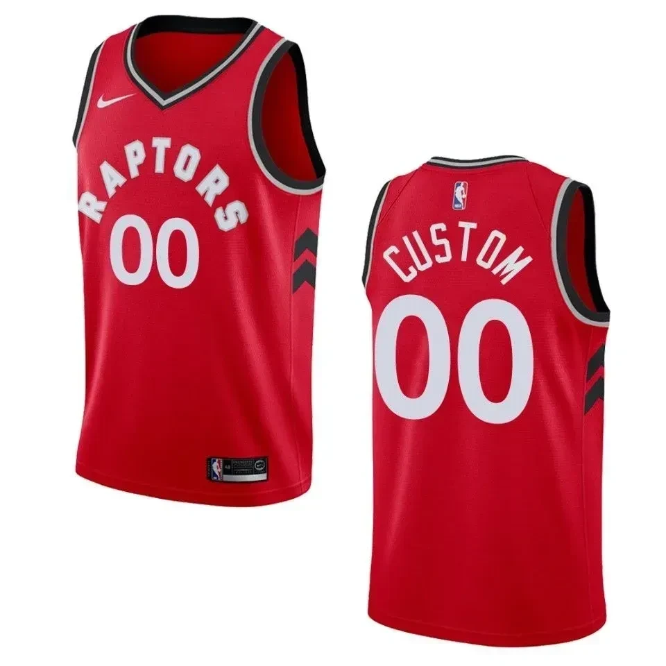 Men's Toronto Raptors 00 Custom Icon Swingman Jersey - Red - JS634