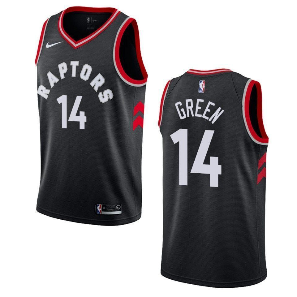 Men's Toronto Raptors 14 Danny Green Statement Swingman Jersey - Black - JS824