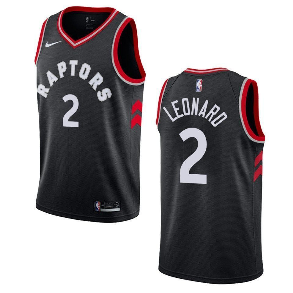 Men's Toronto Raptors 2 Kawhi Leonard Statement Swingman Jersey - Black - JS809