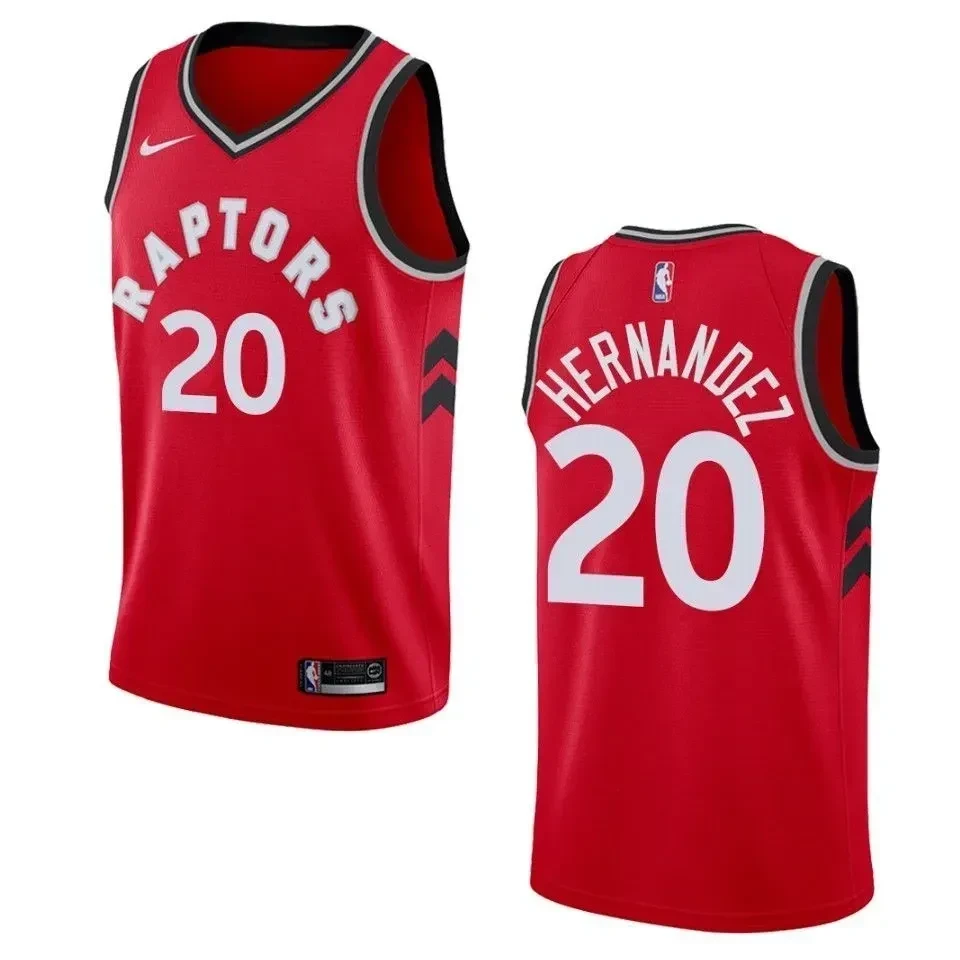 Men's Toronto Raptors 20 Dewan Hernandez Icon Swingman Jersey - Red - JS514