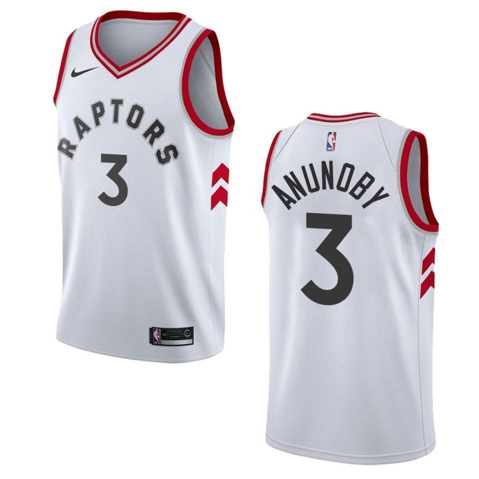 Men's Toronto Raptors 3 Og Anunoby Association Swingman Jersey - White - JS365