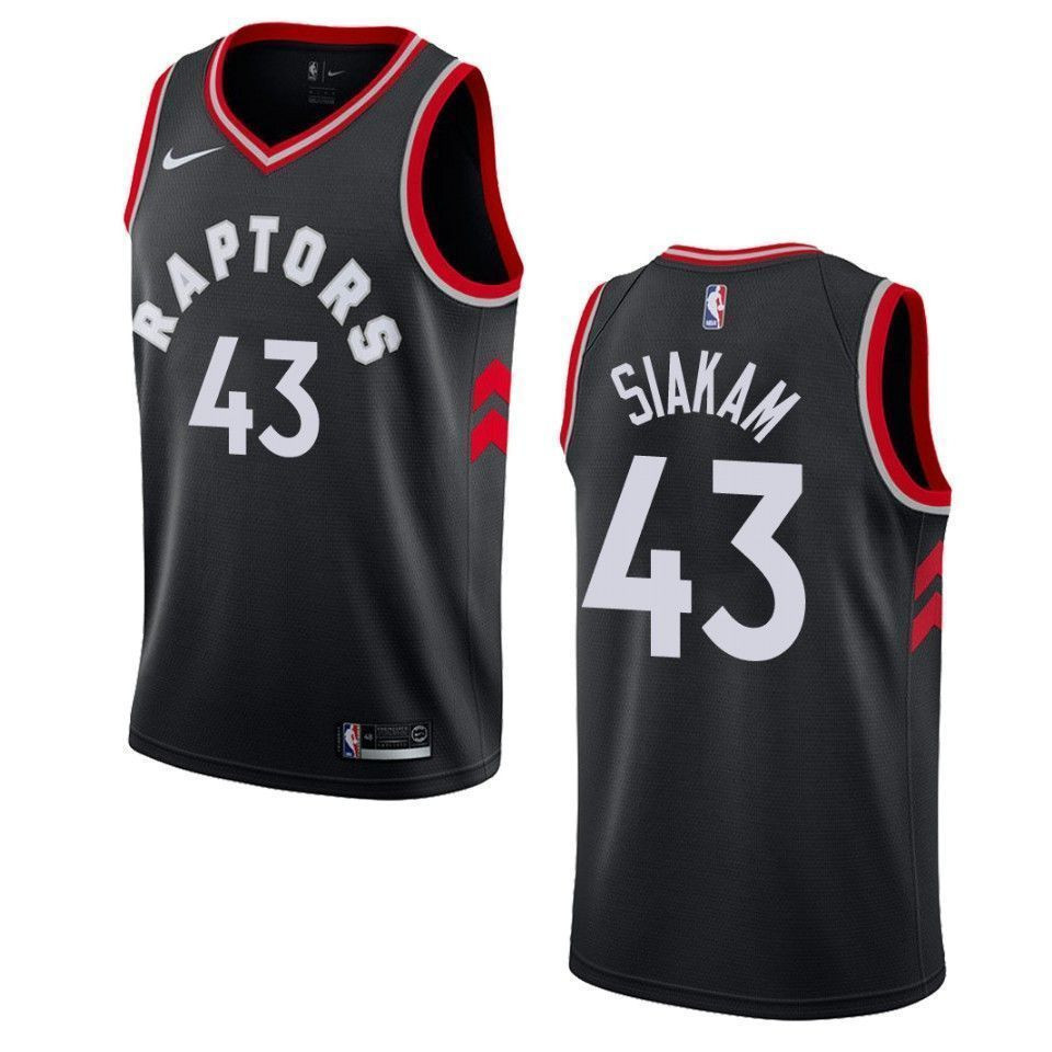 Men's Toronto Raptors 43 Pascal Siakam Statement Swingman Jersey - Black - JS316