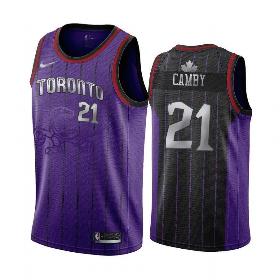 Men's Toronto Raptors Marcus Camby 21 Hardwood Classics Jersey - JS564