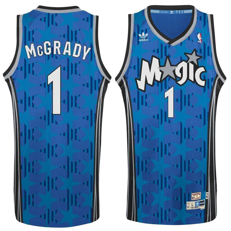 Men's Tracy Mcgrady Orlando Magic Blue Hardwood Classics Swingman Jersey - JS246