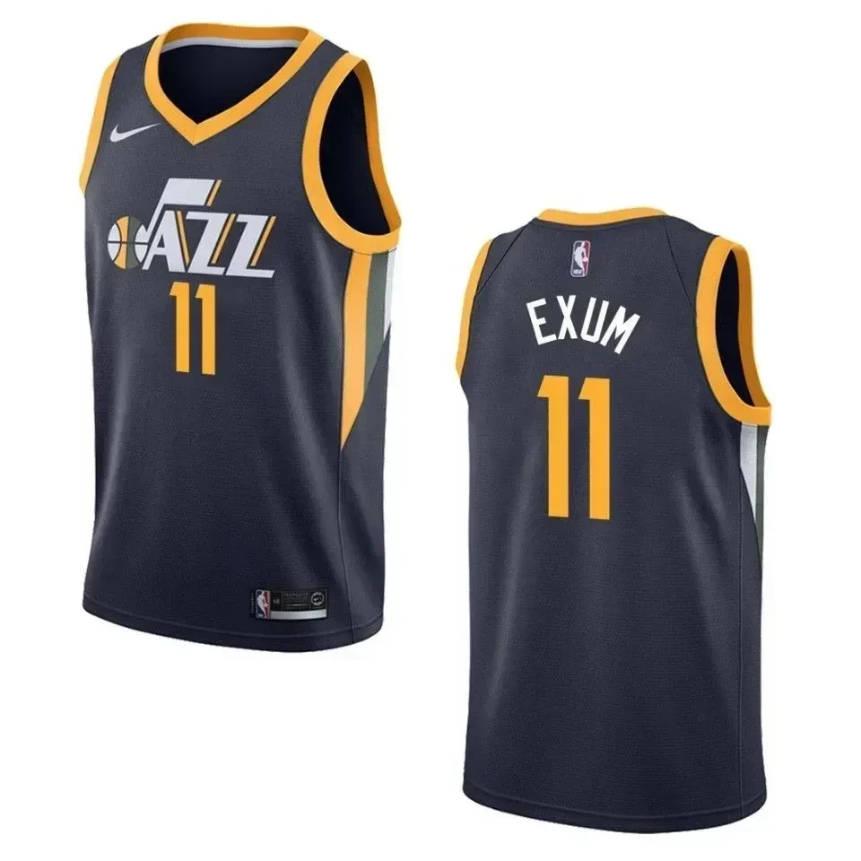 Men's Utah Jazz 11 Dante Exum Icon Swingman Jersey - Navy - JS274