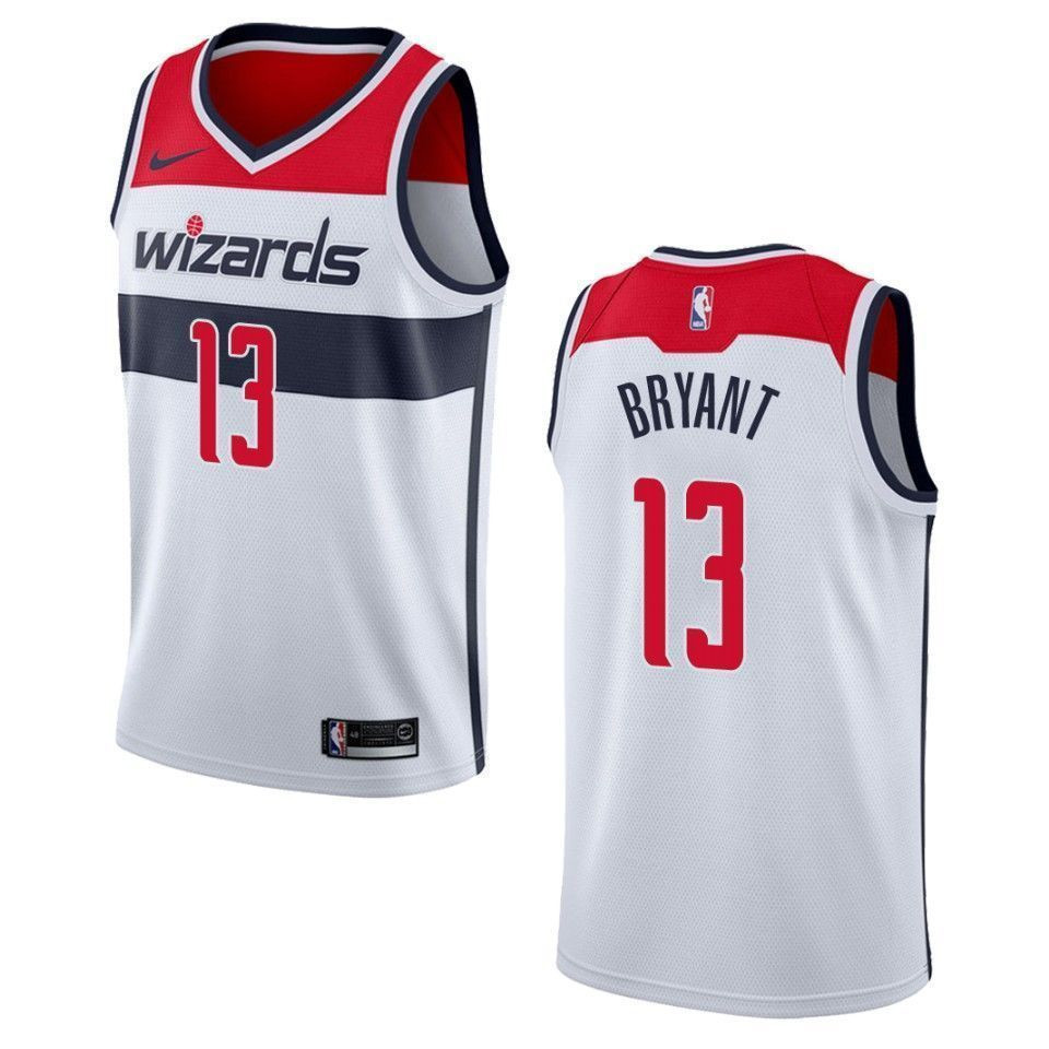 Men's Washington Wizards 13 Thomas Bryant Association Swingman Jersey - White - JS760