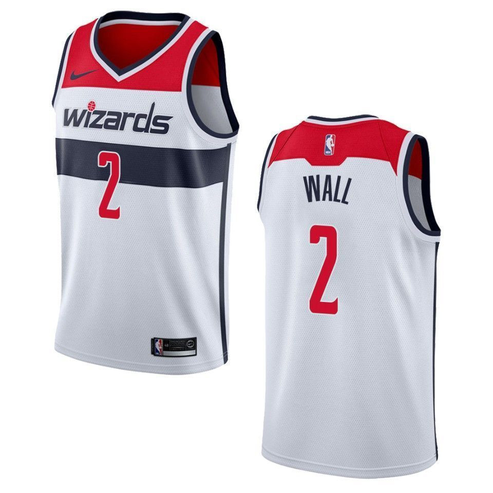 Men's Washington Wizards 2 John Wall Association Swingman Jersey - White - JS938