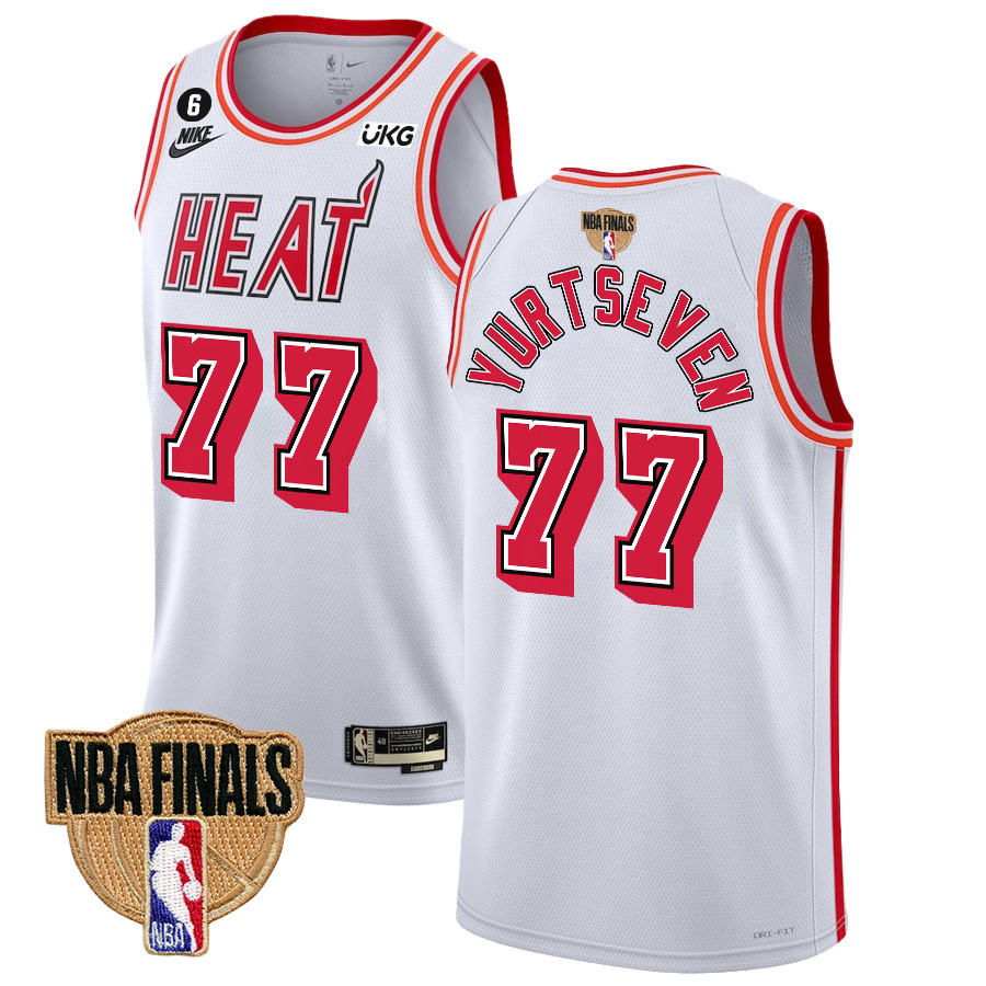 Ã–mer Yurtseven 77 Miami Heat Final Champions 2023 Swingman Jersey - Classic Edition - White - JS817
