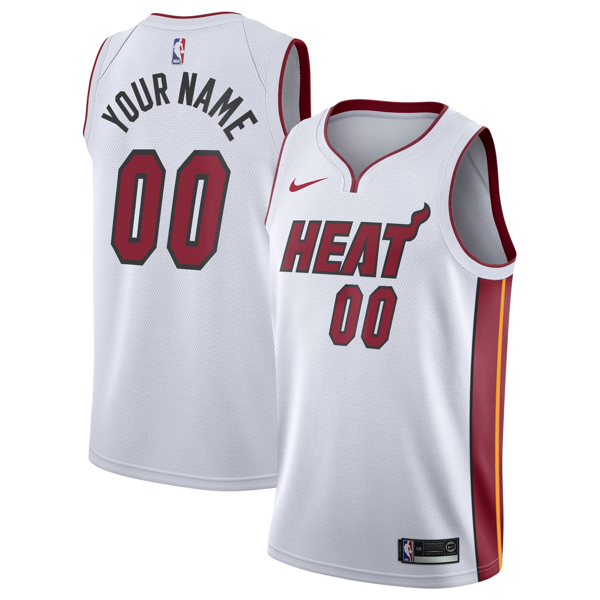 Miami Heat Association Swingman Jersey - Custom - Youth - JS645