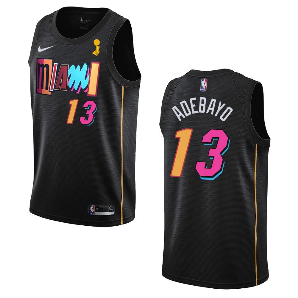 Miami Heat Bam Adebayo 14 Champions Cup 2023 Patch Jersey Black - JS536