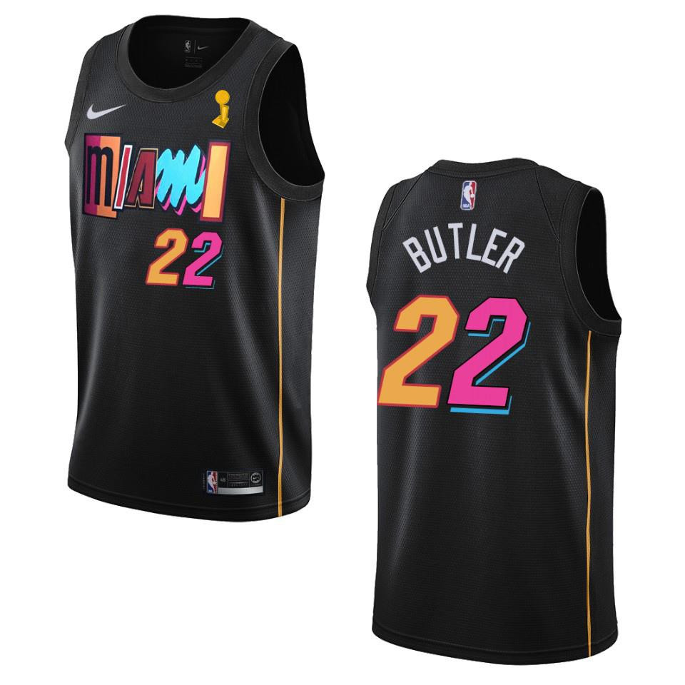 Miami Heat Jimmy Butler 22 Champions Cup 2023 Patch Jersey Black - JS388