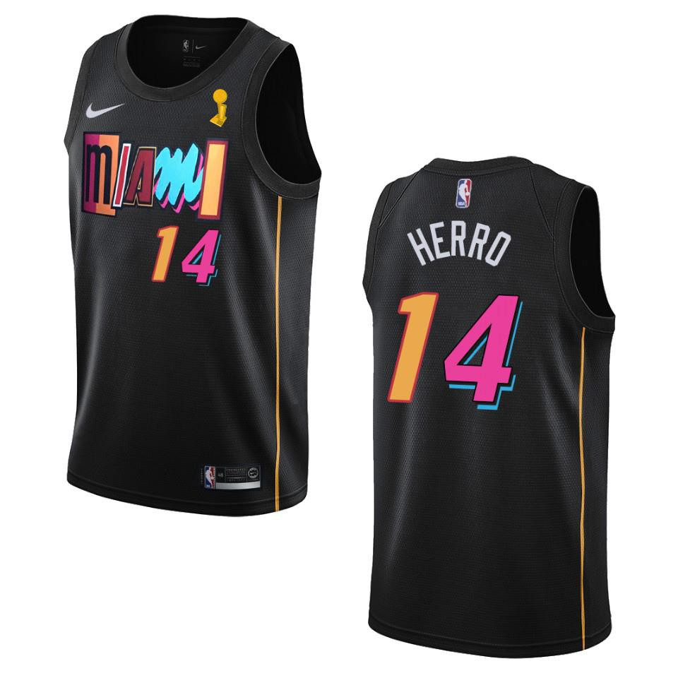 Miami Heat Tyler Herro 14 Champions Cup Jersey Black - JS847
