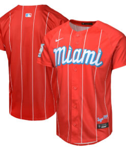 Miami Marlins City Connect Limited YOUTH Jersey - Red
