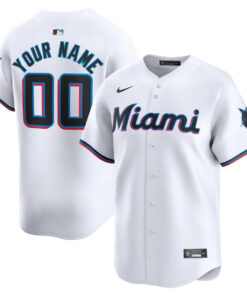 Miami Marlins Home Limited Custom YOUTH Jersey - White