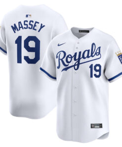 Michael Massey 19 Kansas City Royals Home Limited Player Men Jersey - White